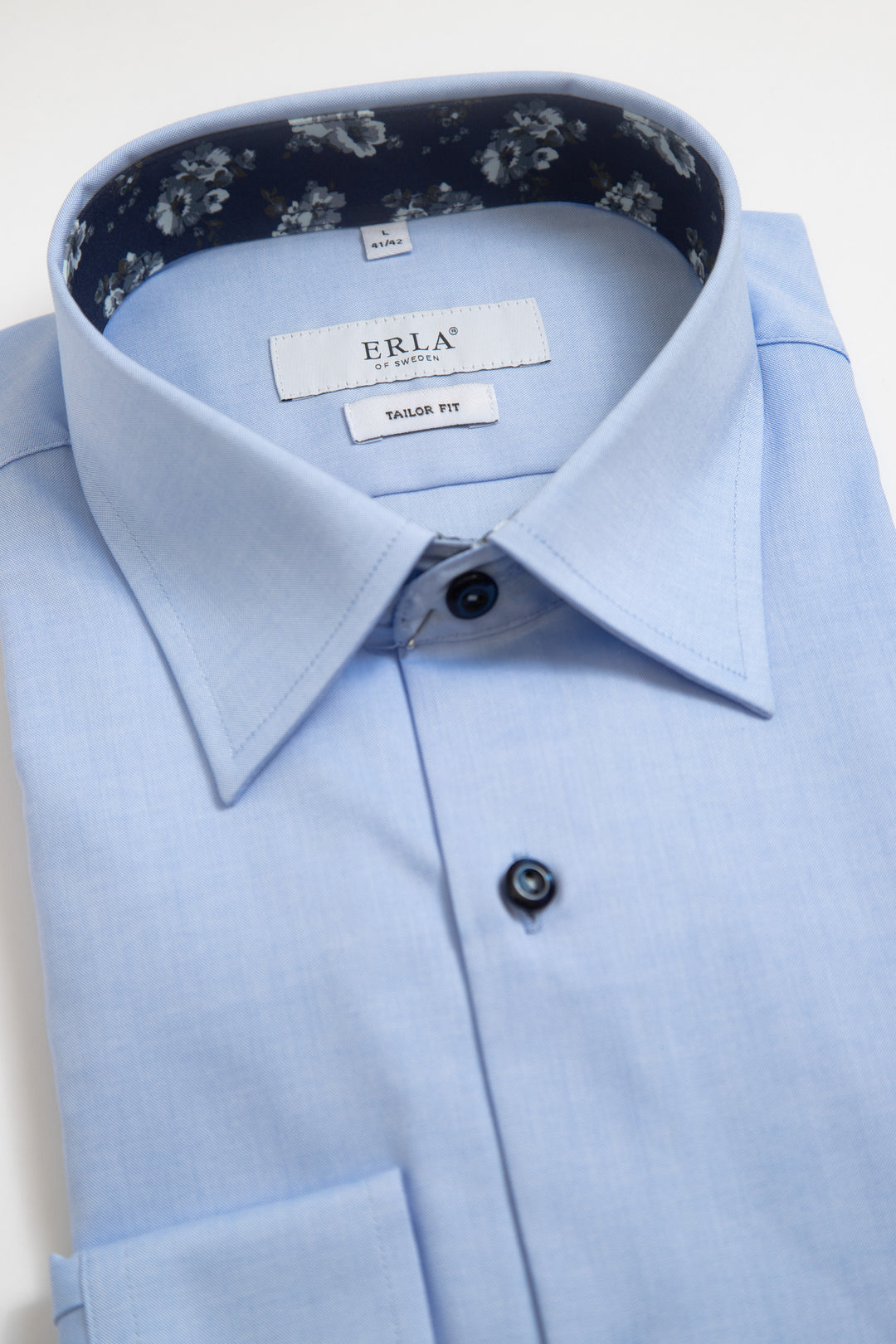 Ljusblå Skjorta Med Kontrast Easy Care