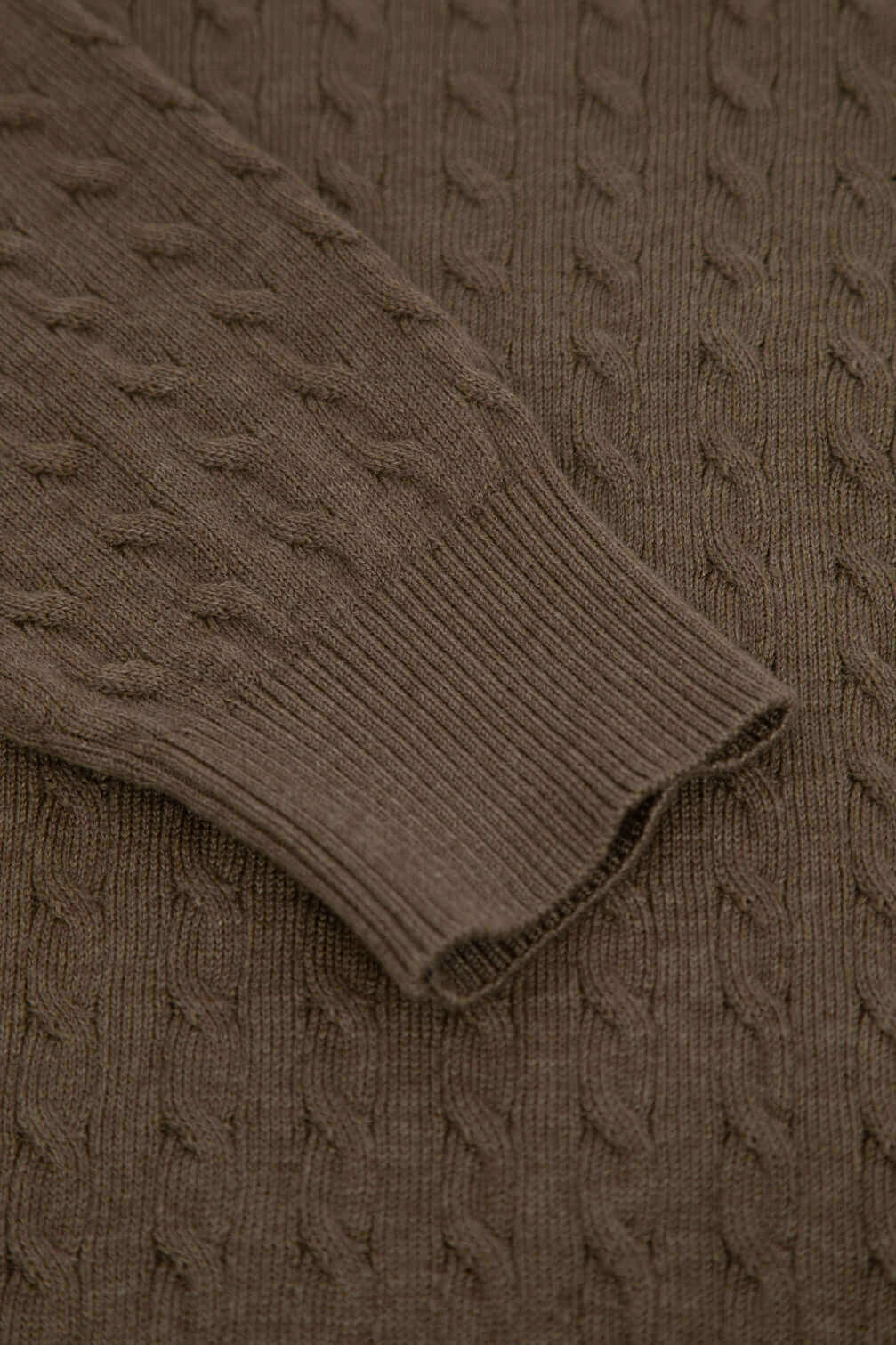 Kabelstickad Tröja Grön