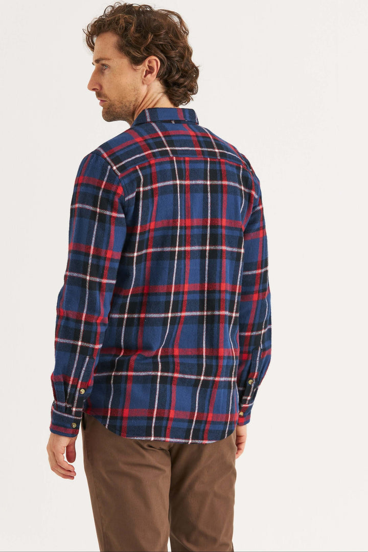 Blå & Röd Heavy Flanell Overshirt