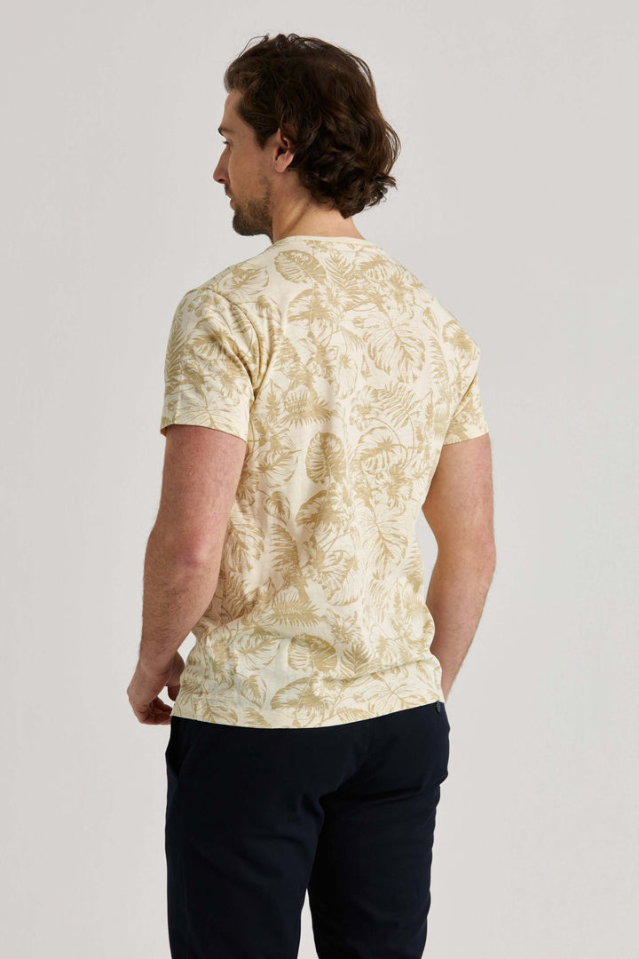 Beige T-shirt Palm Print