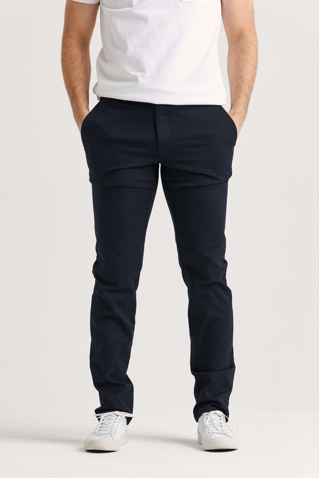 Marinblå Bomull-Tencel™ Chinos