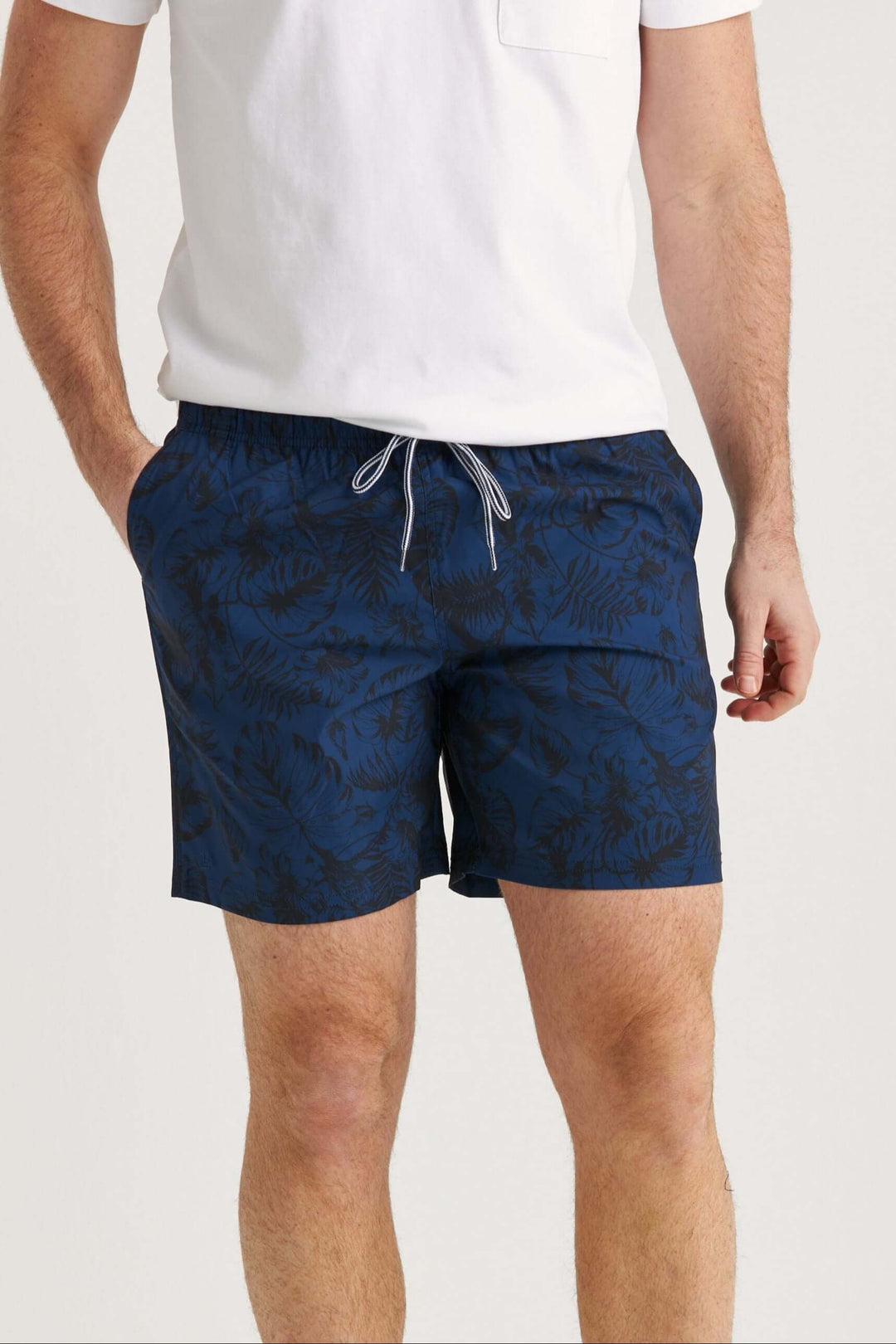 Palmprint Badshorts Marinblå