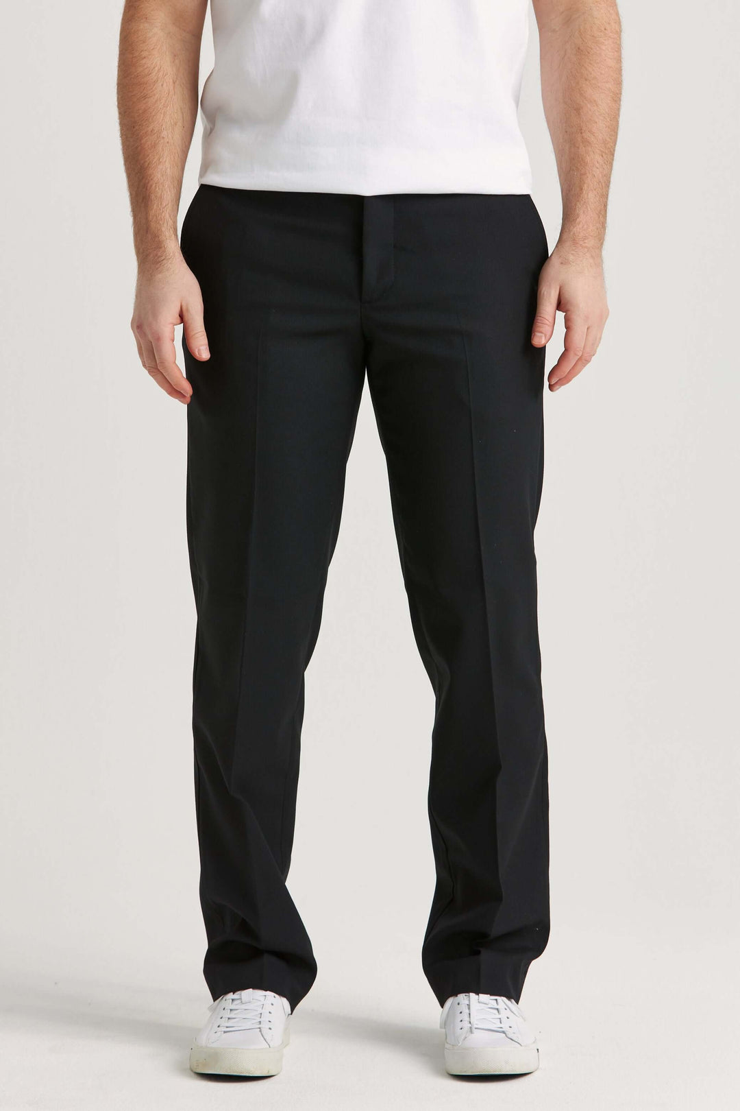 svarta kostymbyxor i ullstretch