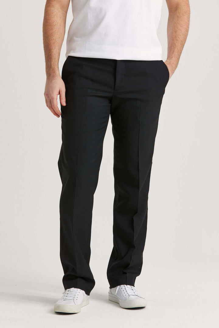 svarta kostymbyxor i ullstretch