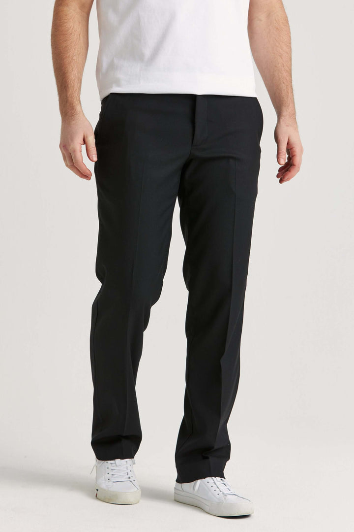 svarta kostymbyxor i ullstretch