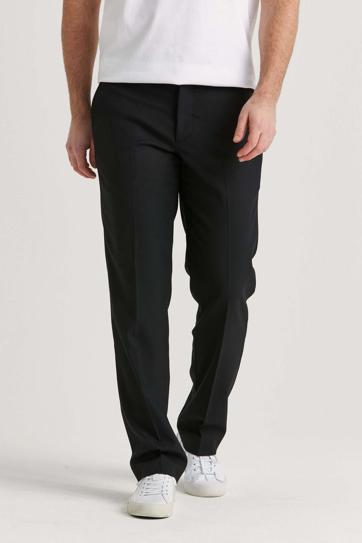 svarta kostymbyxor i ullstretch