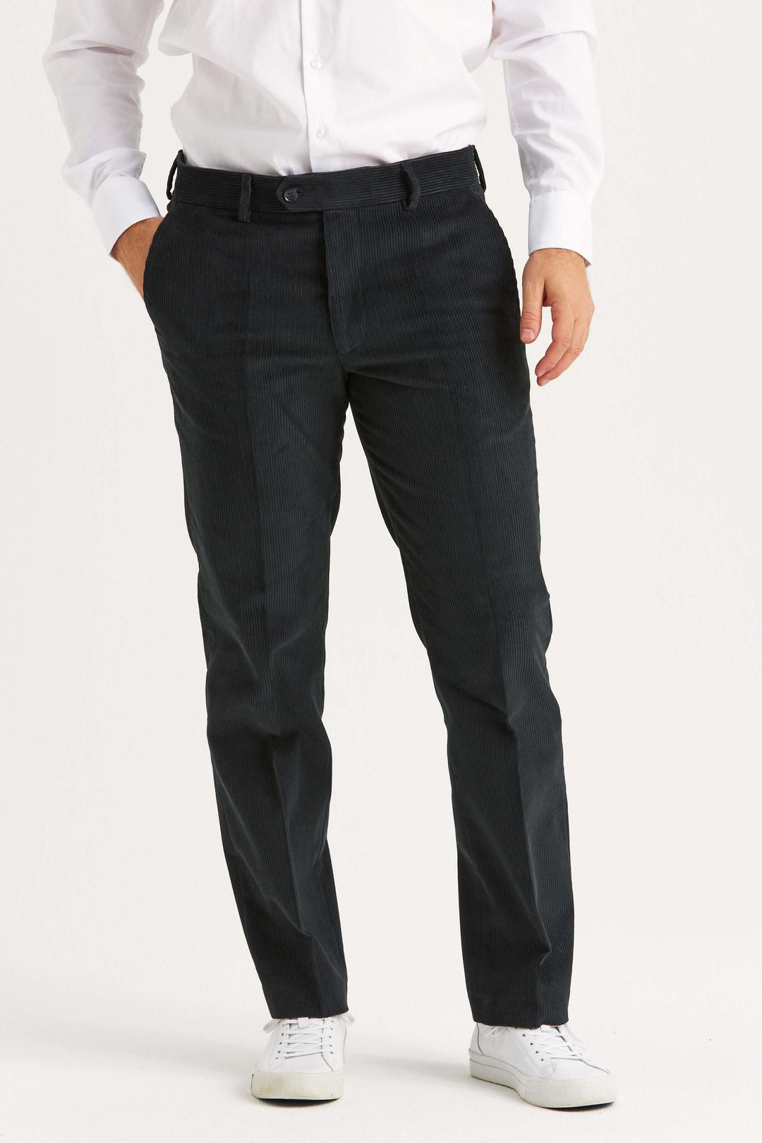 manchesterbyxa grå regular fit