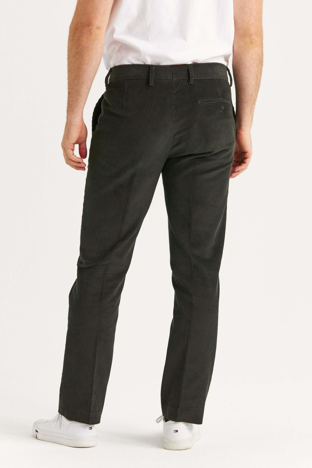 Mörkgrön manchesterbyxa i regular fit