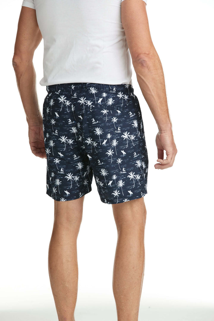 Palmmönstrade badshorts