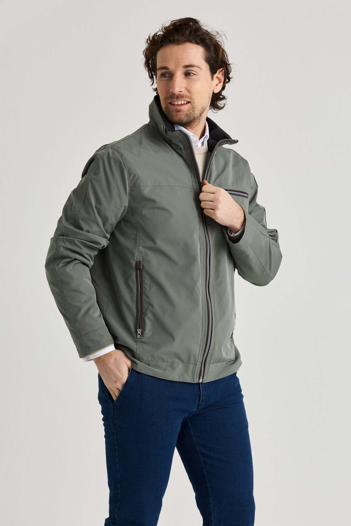 midjekort jacka grön