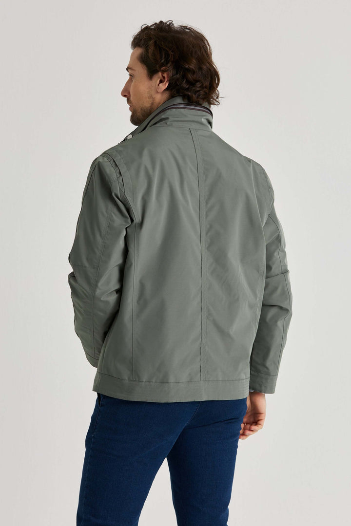 midjekort jacka grön