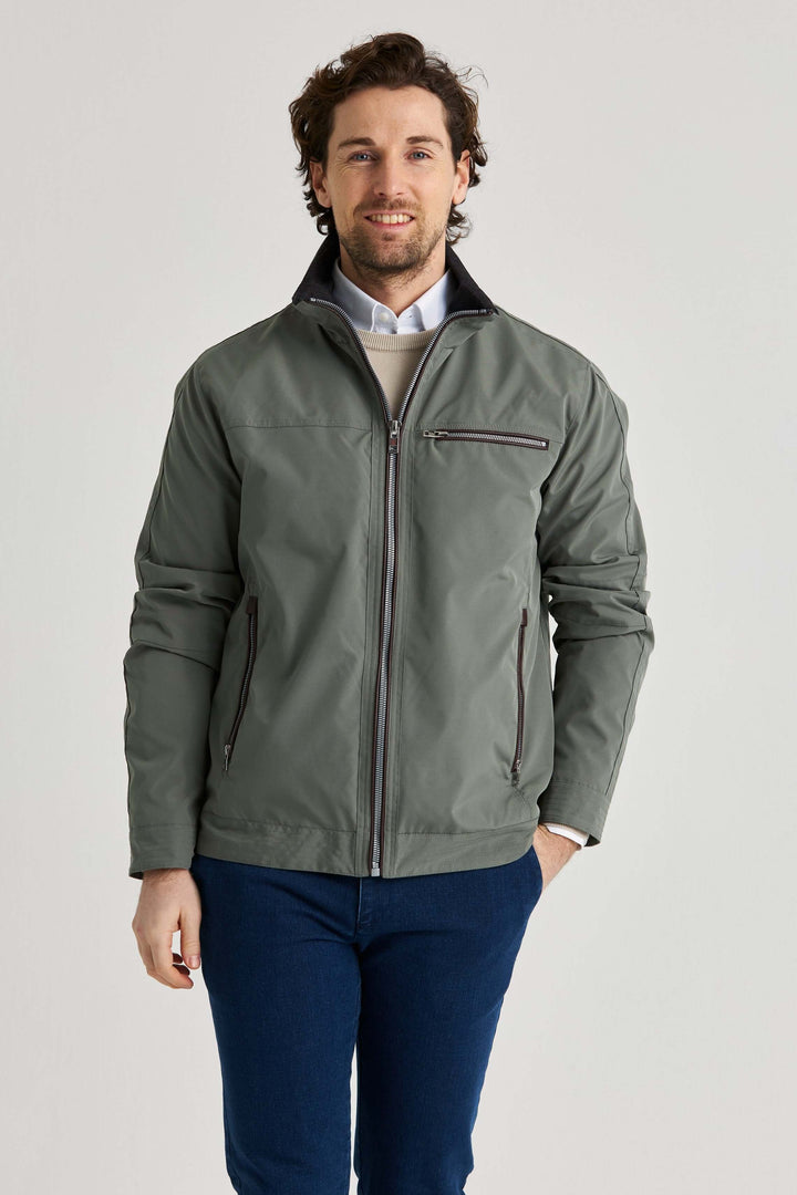 midjekort jacka grön