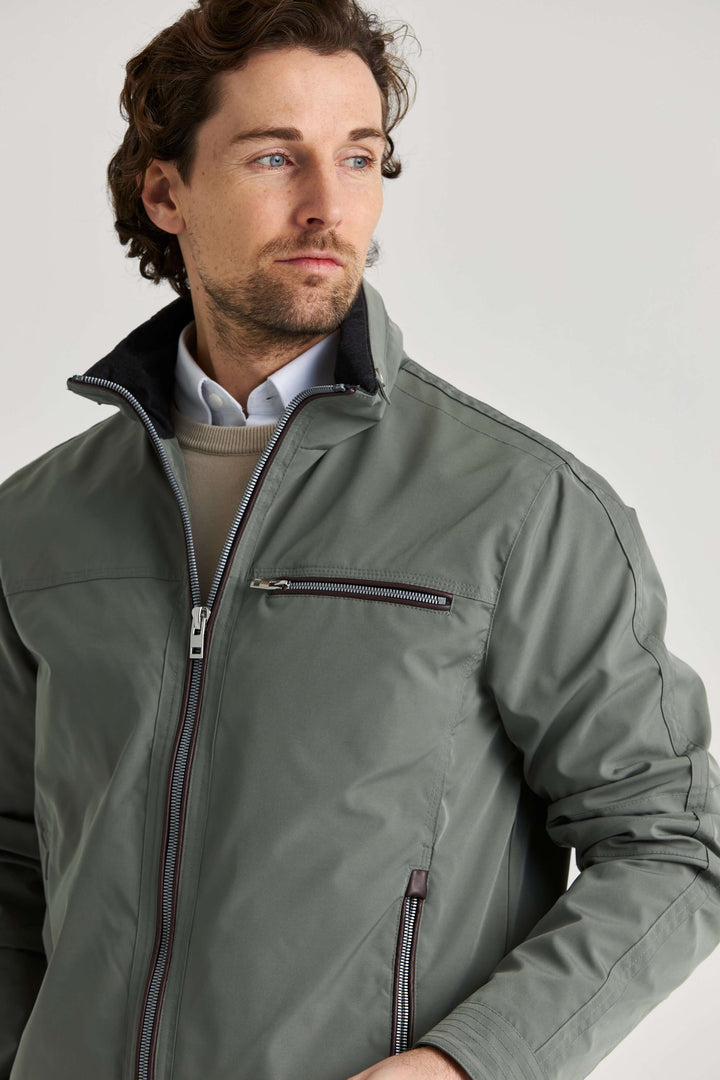 midjekort jacka grön