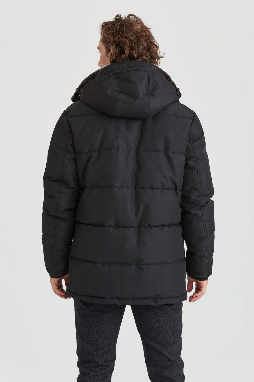 Svart City Parka