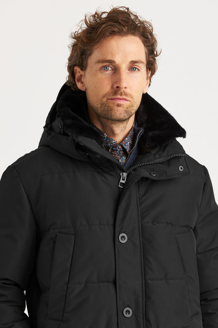 Svart City Parka