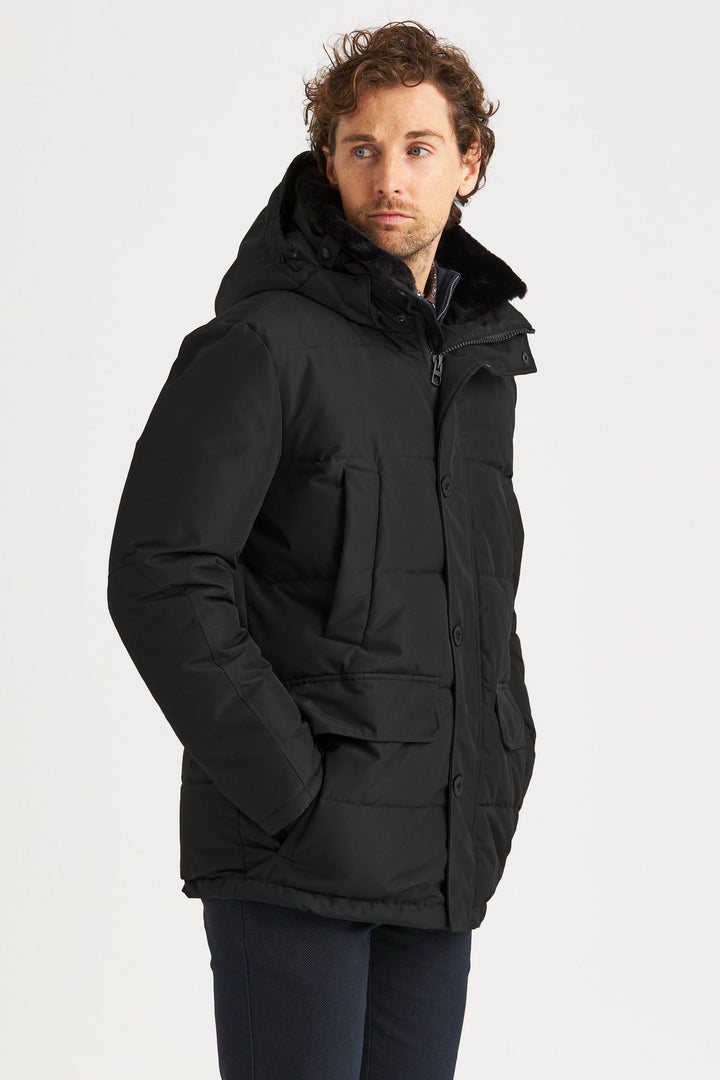 Svart City Parka