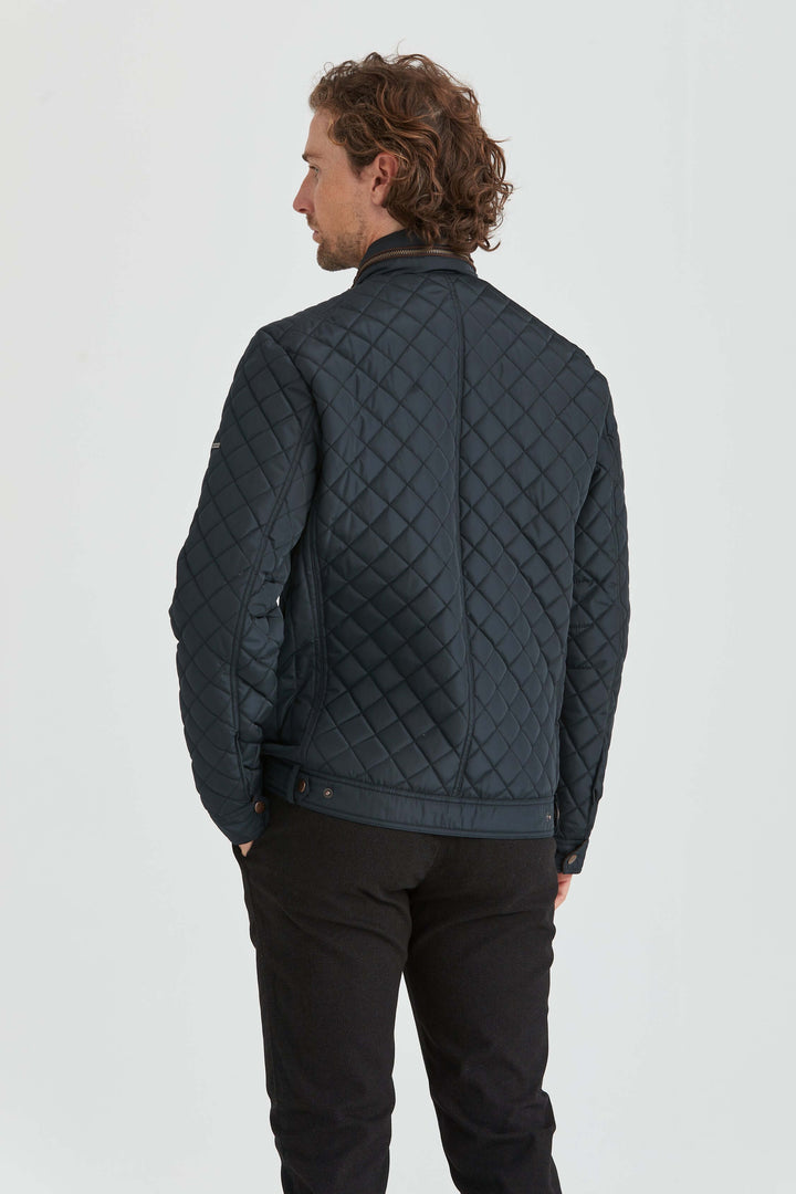 Quiltad Jacka Marinblå
