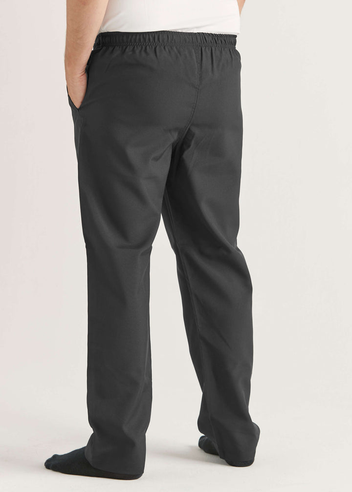 grå byxa med resår i midjan