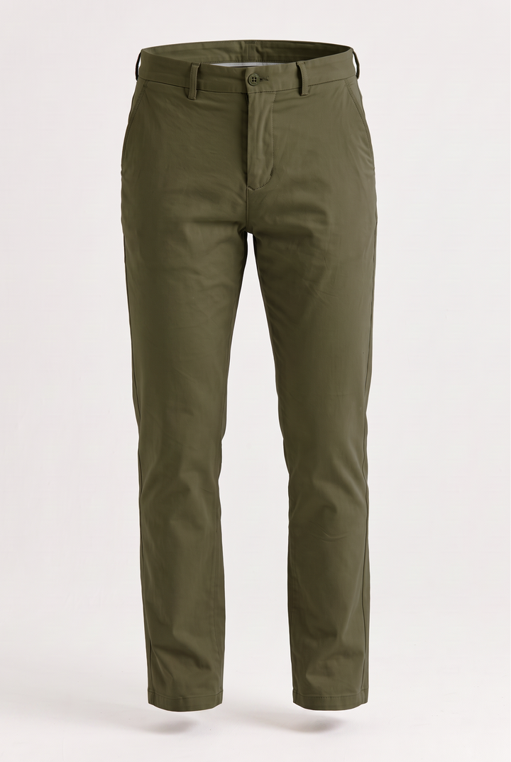 Olivgrön Stretch Chinos