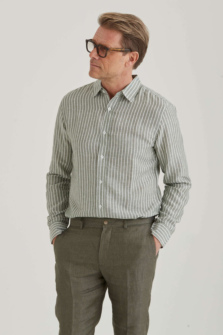 Grön skjorta Linne & TENCEL™ Herr