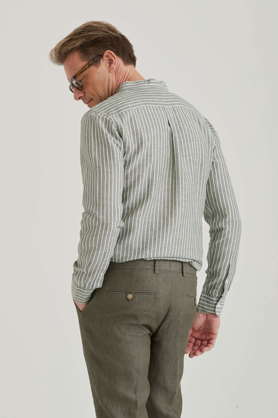 Grön skjorta Linne & TENCEL™ Herr