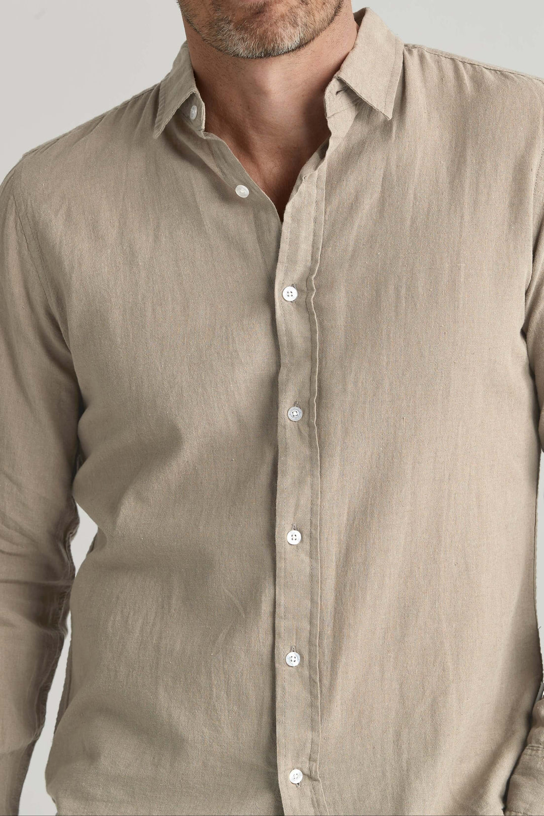 Linneskjorta Beige
