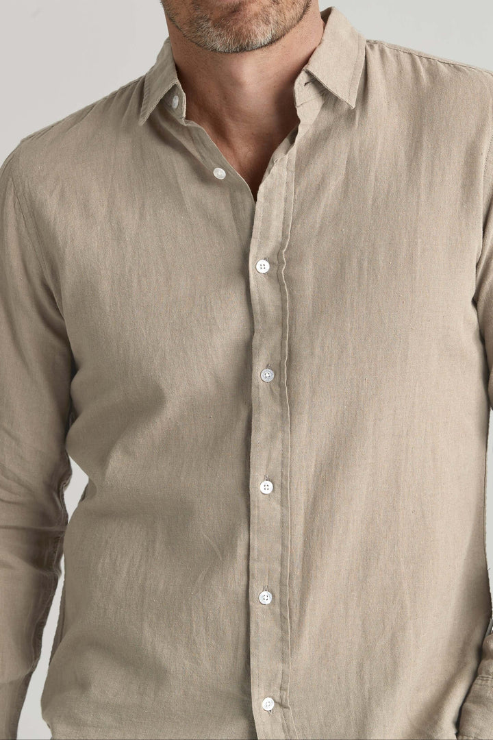 Linneskjorta Beige