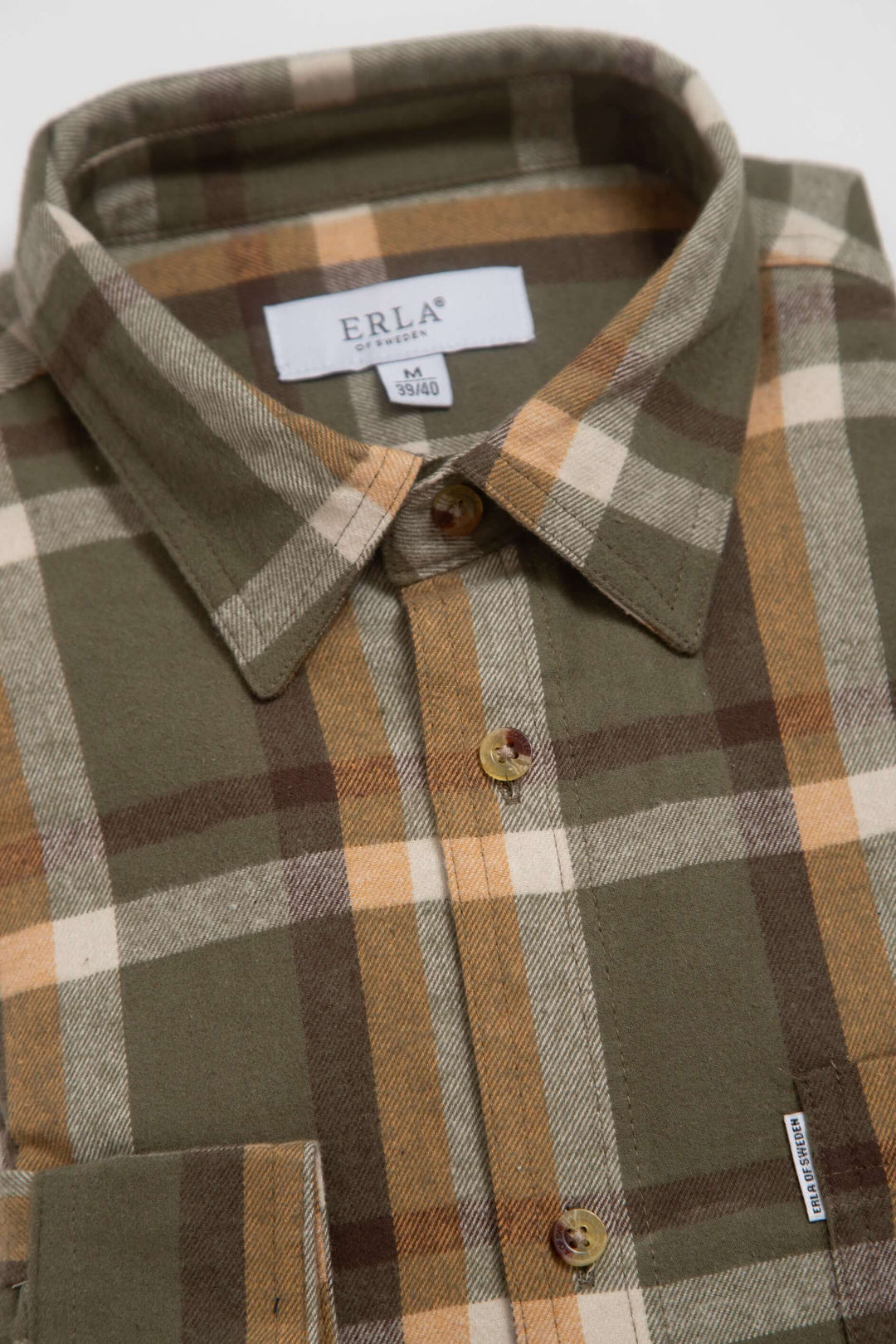 Flanellskjorta Grön & Beige
