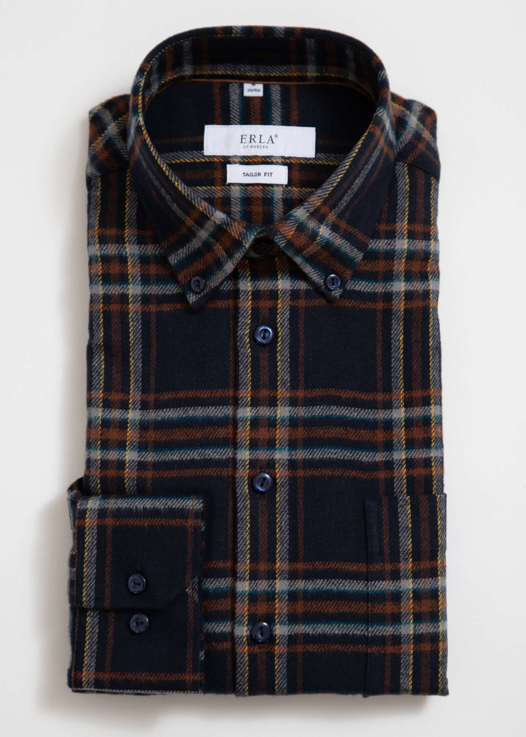 Kraftig Flanellskjorta Premium Button Down Herr