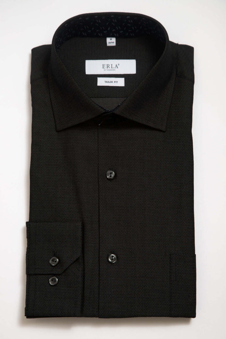 Svart Skjorta med Mikromönster
