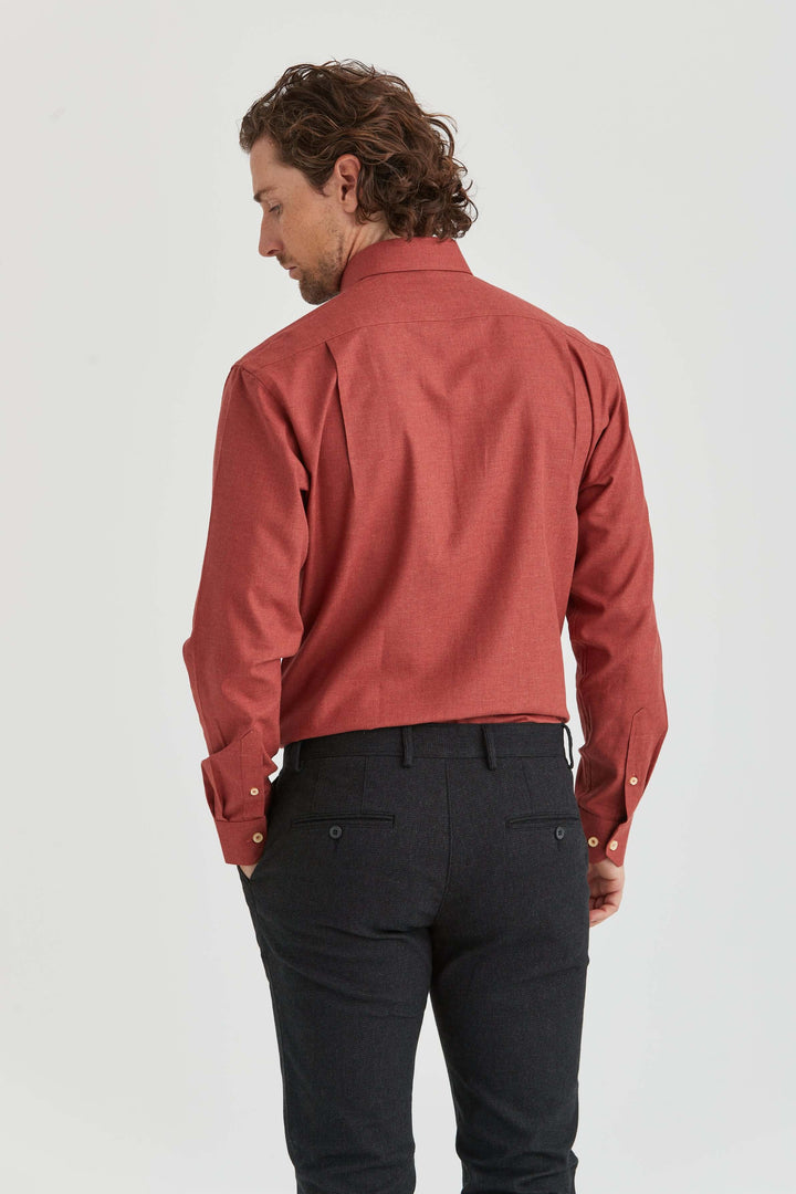 Röd Flanellskjorta Premium Button Down