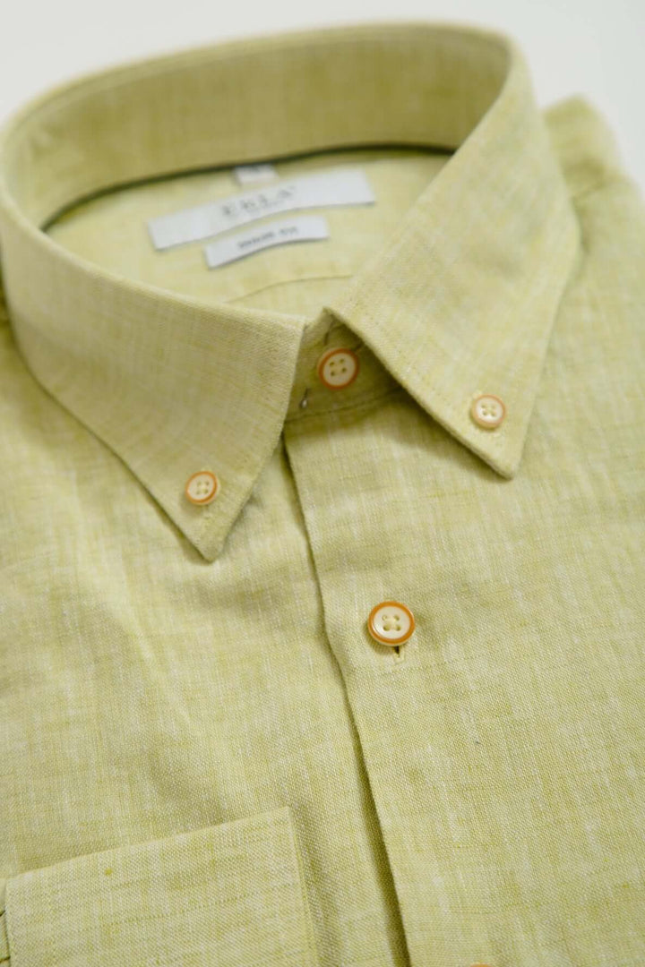 Grön Linneskjorta Button Down