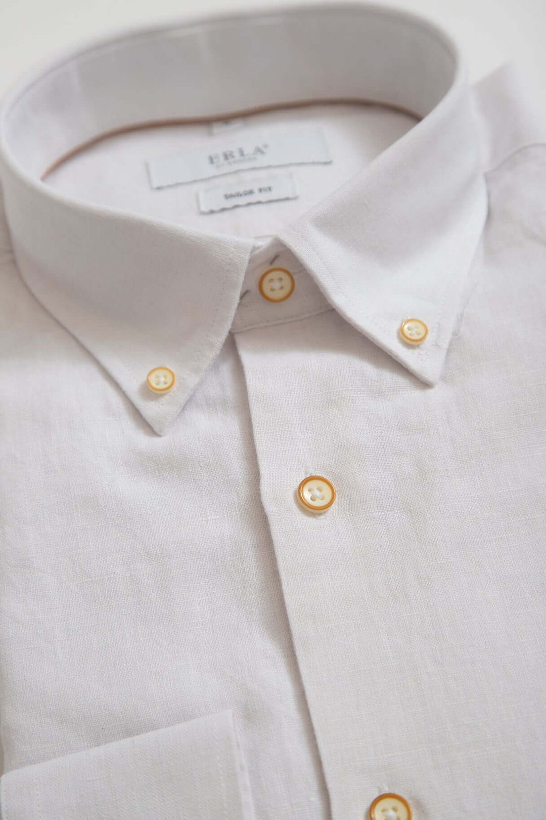 Vit Linneskjorta Button Down