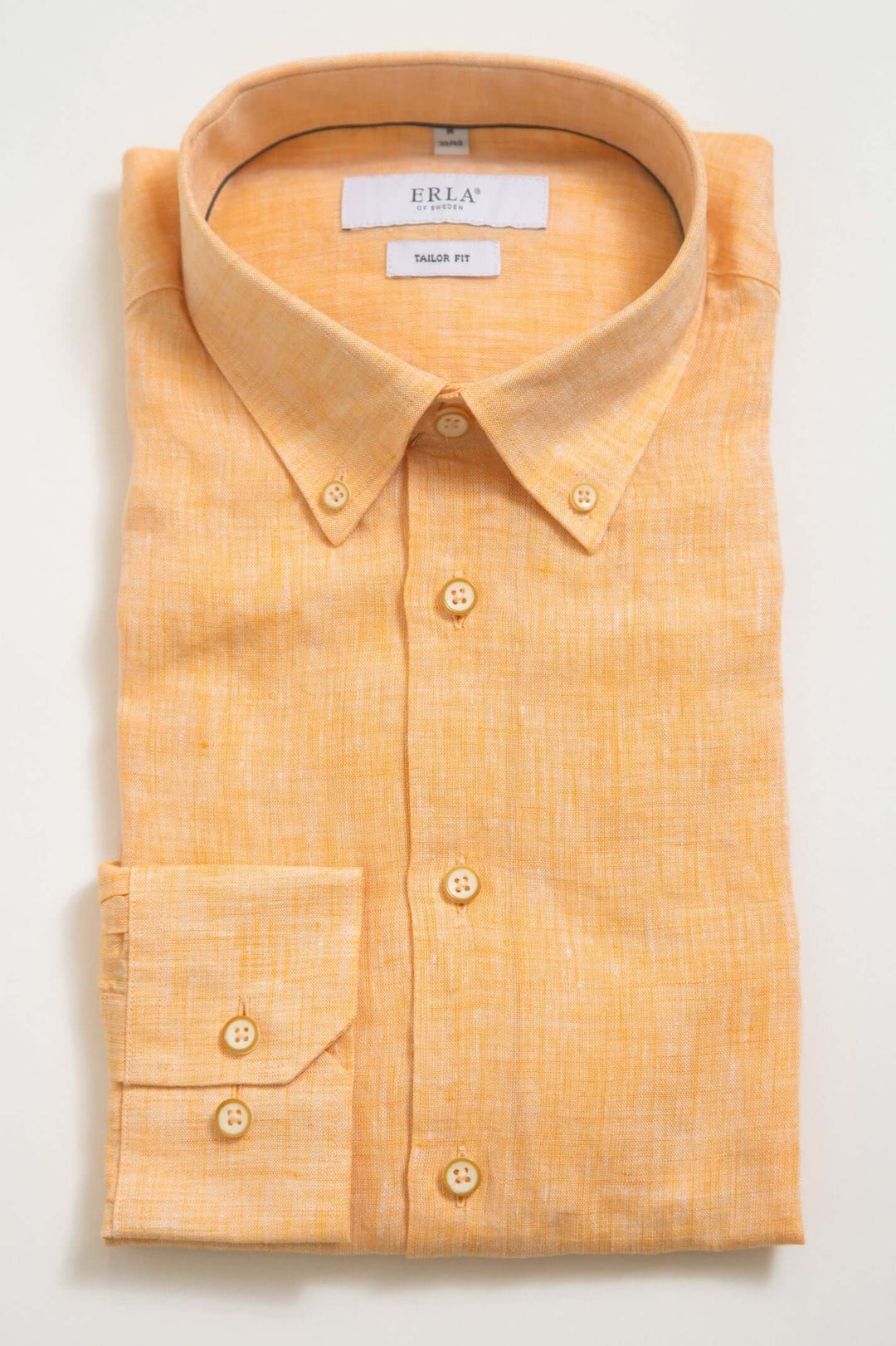 Orange Linneskjorta Button Down