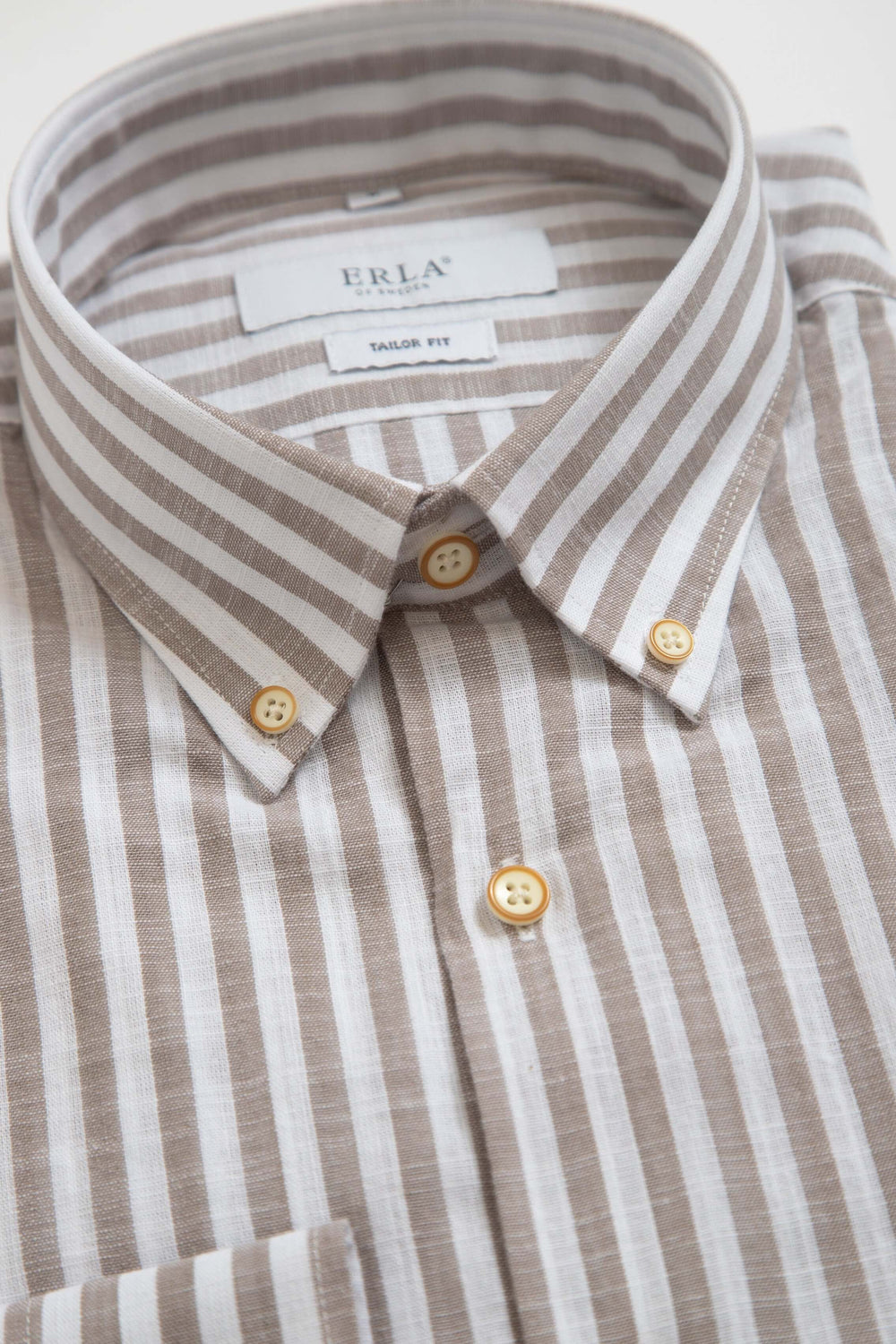 Randig Button Down-skjorta Sand