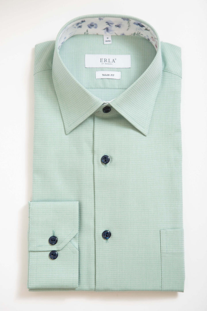 Grön Skjorta med Kontrast