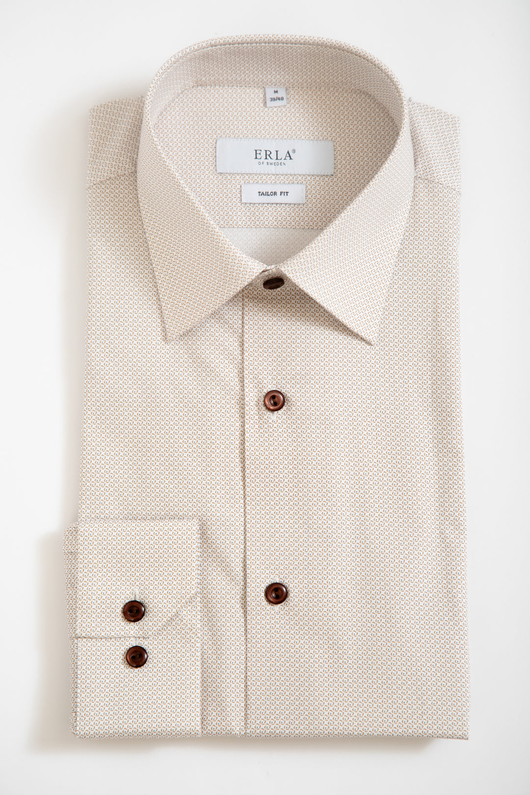 Beige skjorta med småmönster
