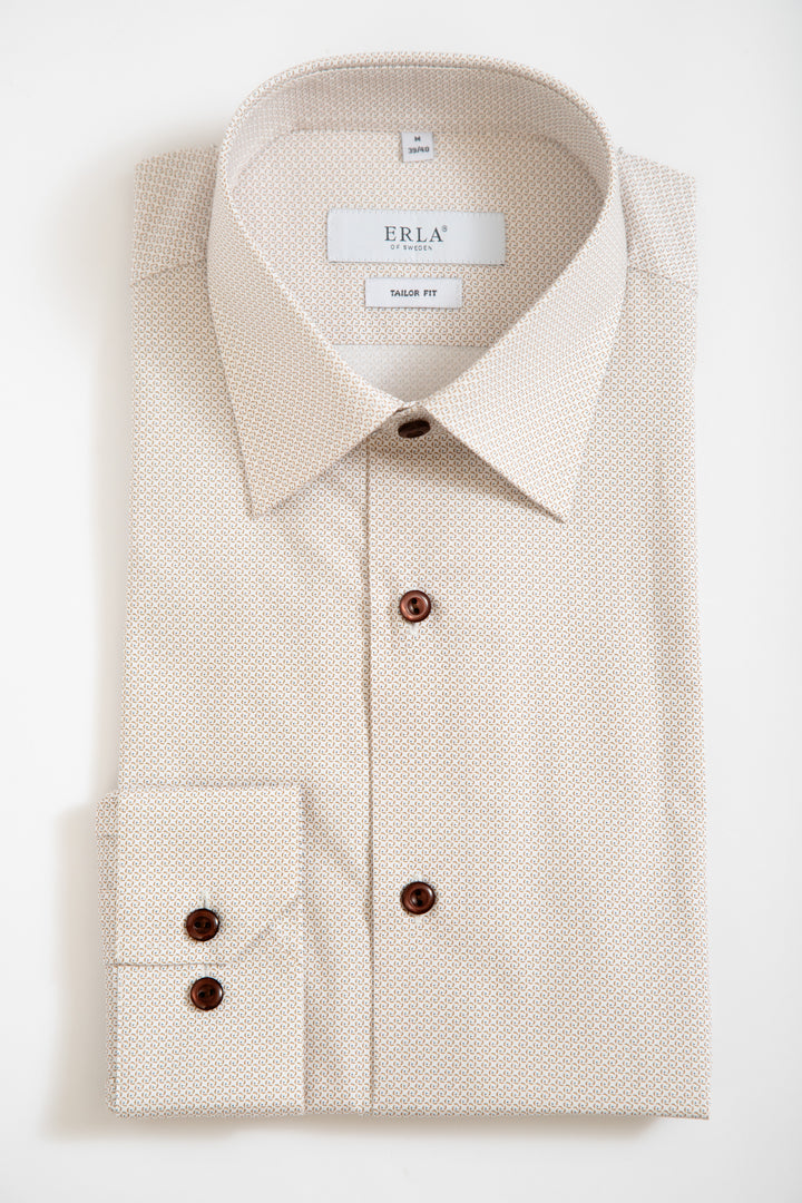 Beige skjorta med småmönster