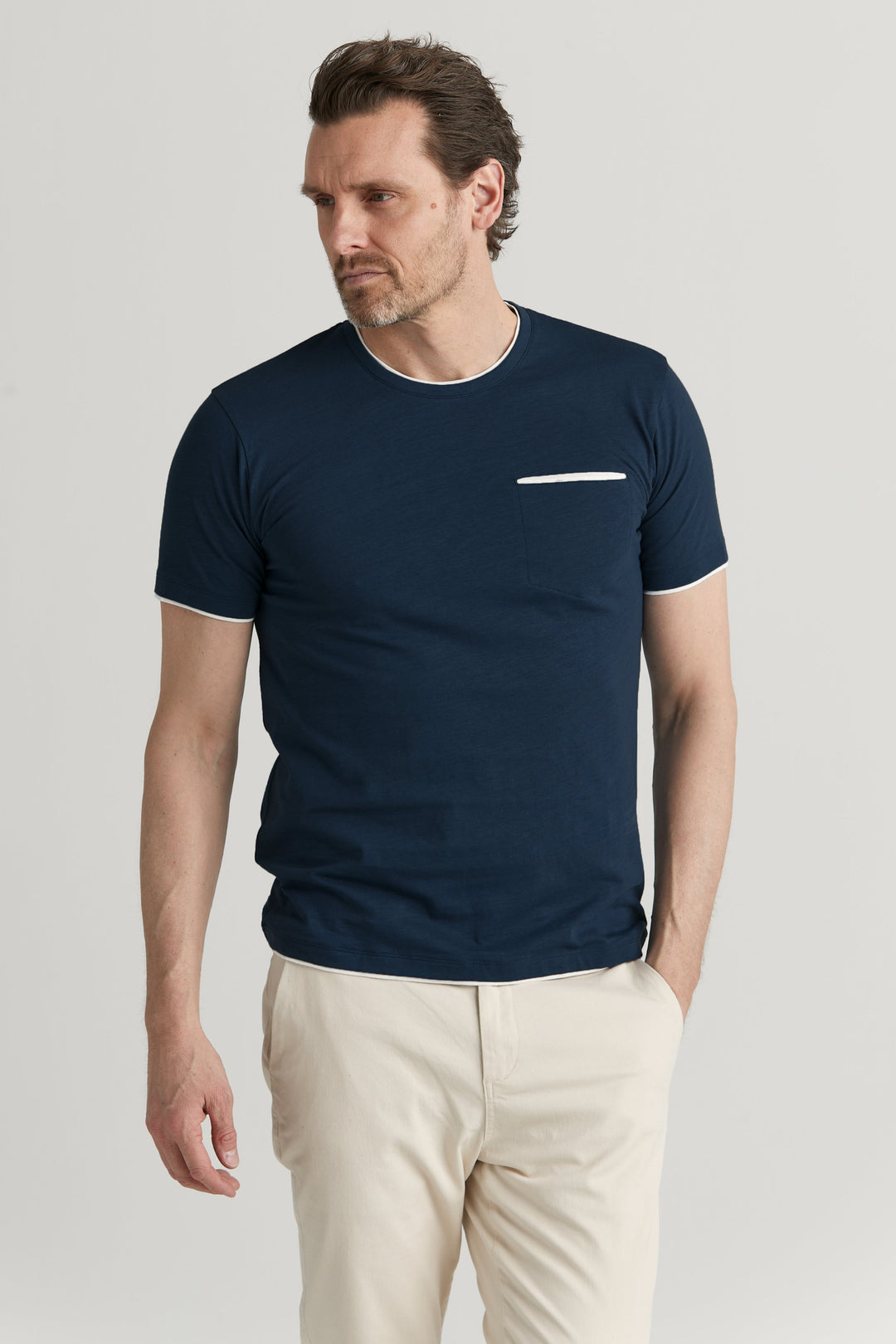 Pocket T-shirt Marinblå