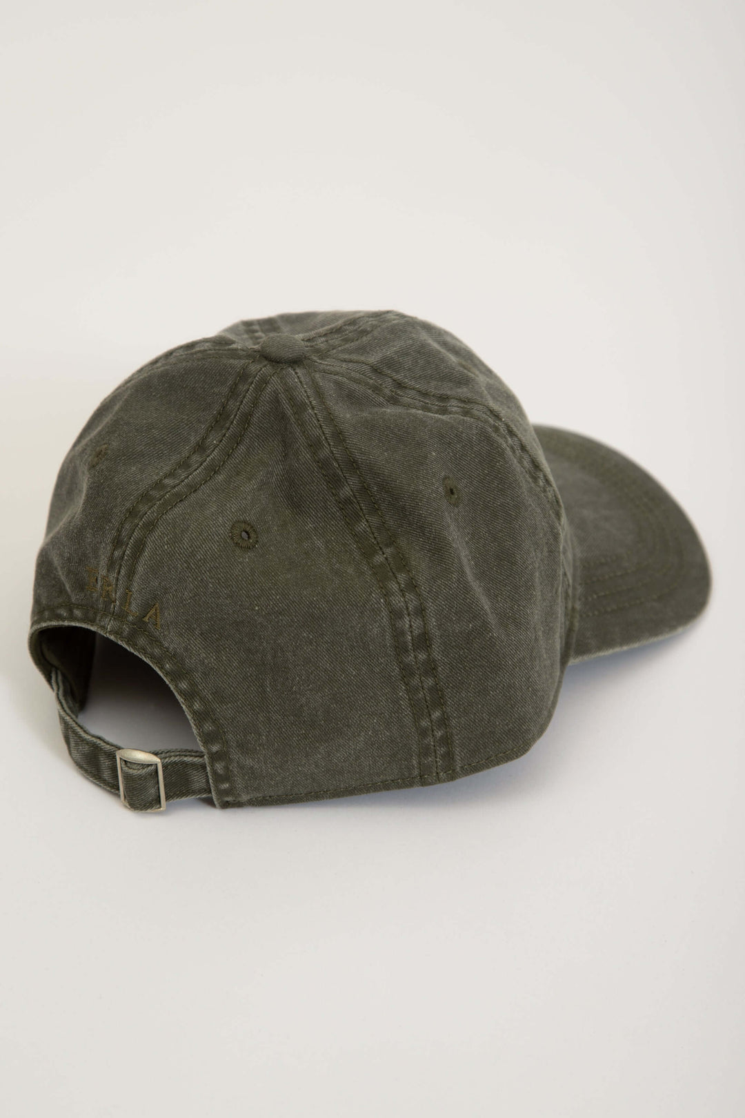 Olivgrön Keps Washed Cotton