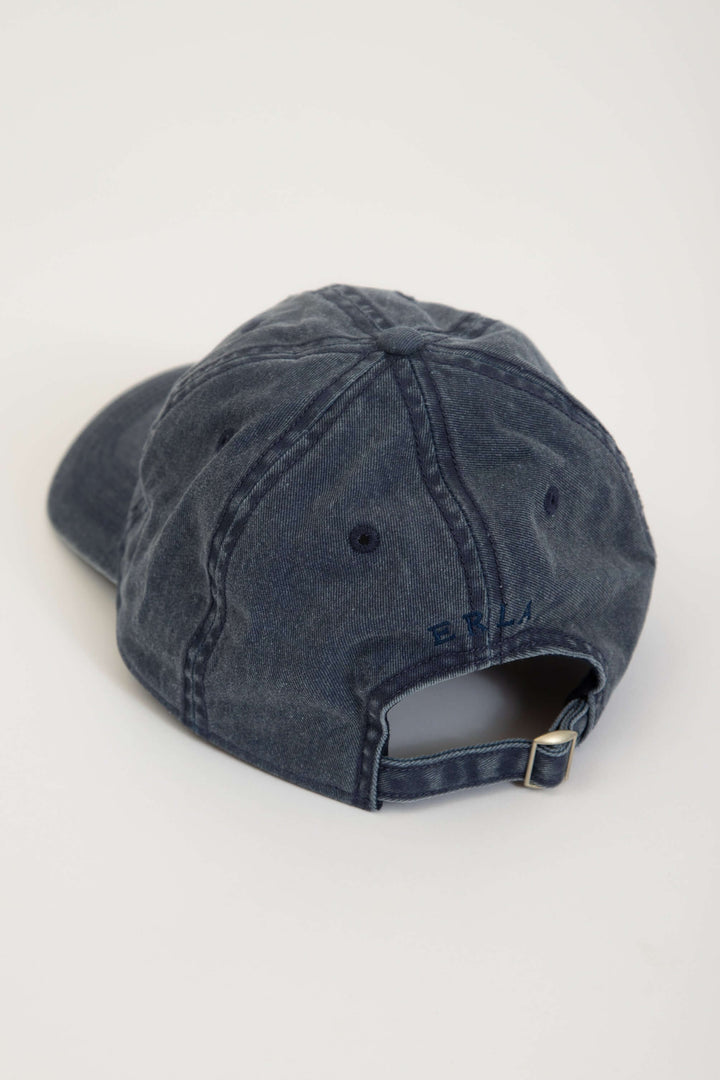 Blå Keps Washed Cotton