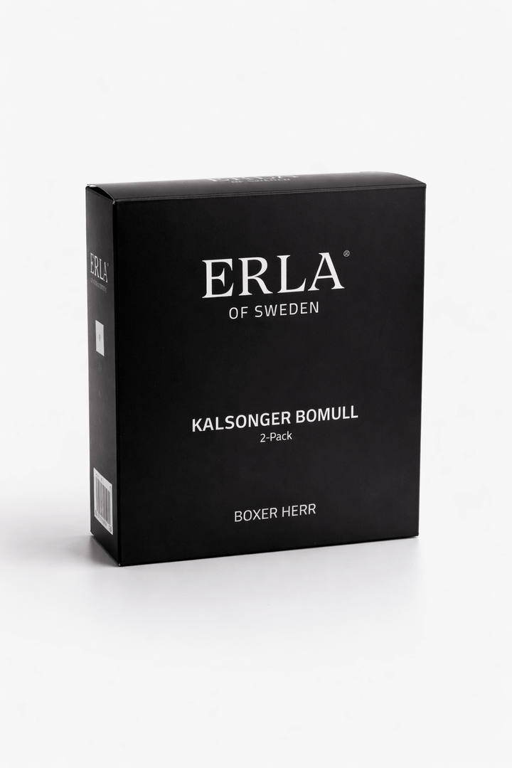 2-pack Svarta Boxerkalsonger förpackning