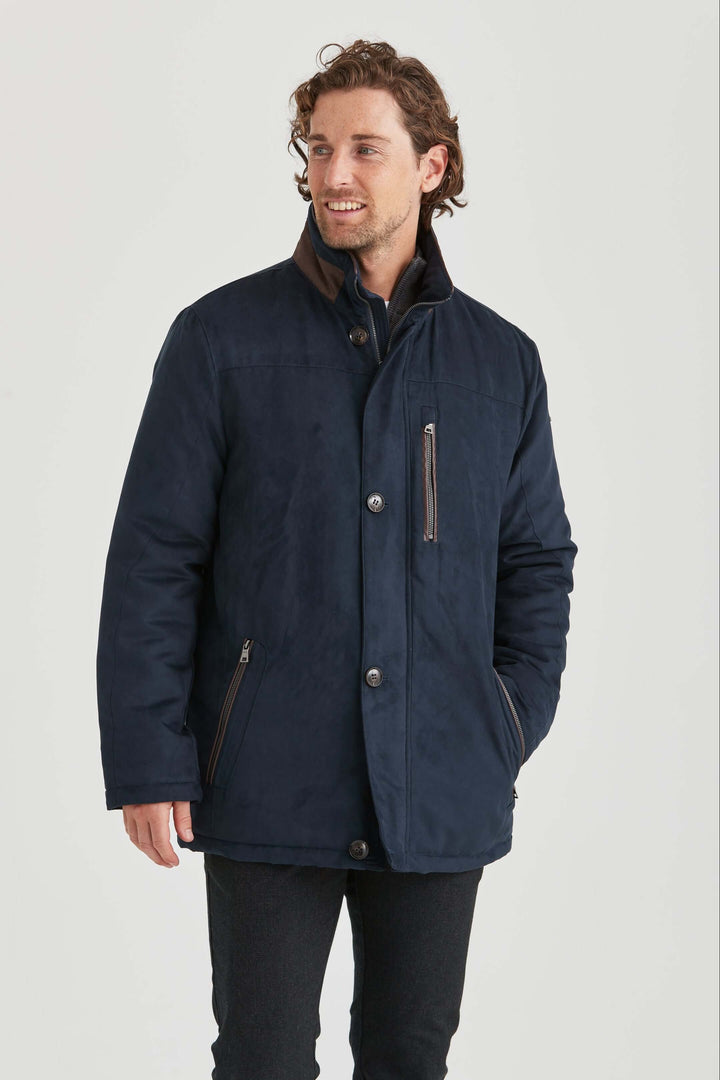 Alcantarajacka Marinblå