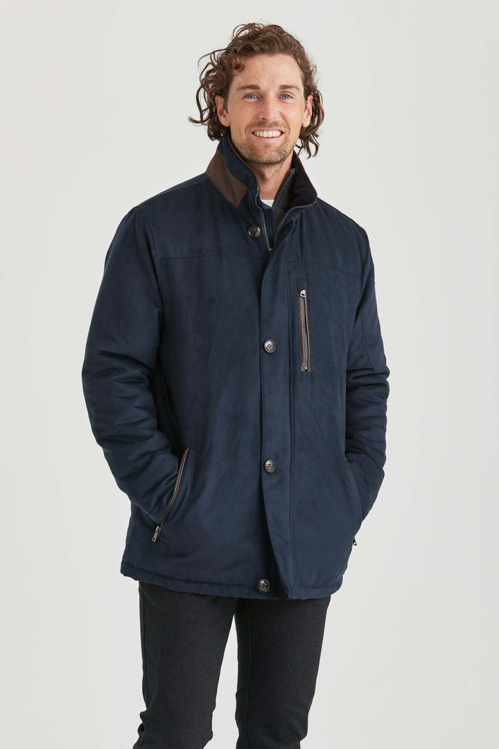 Alcantarajacka Marinblå