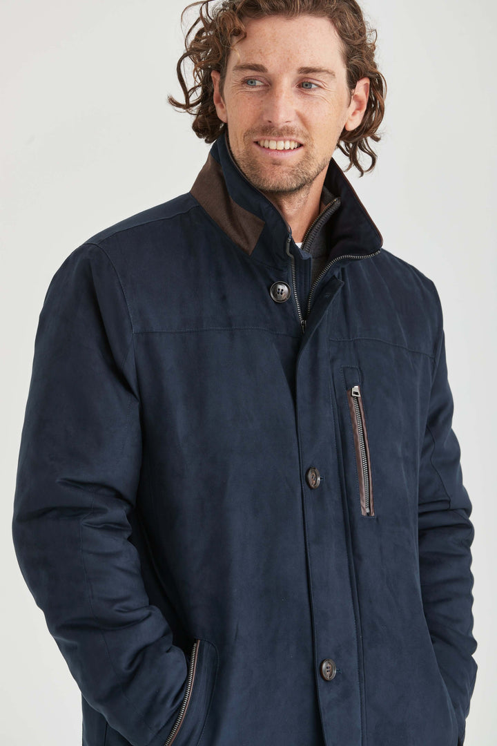 Alcantarajacka Marinblå