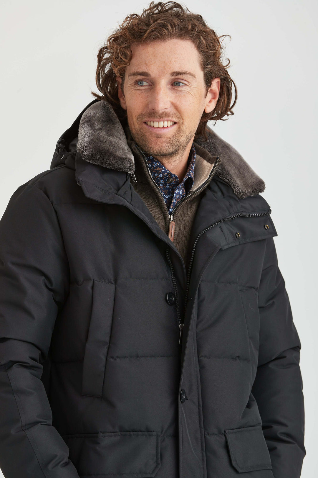 Svart City Parka