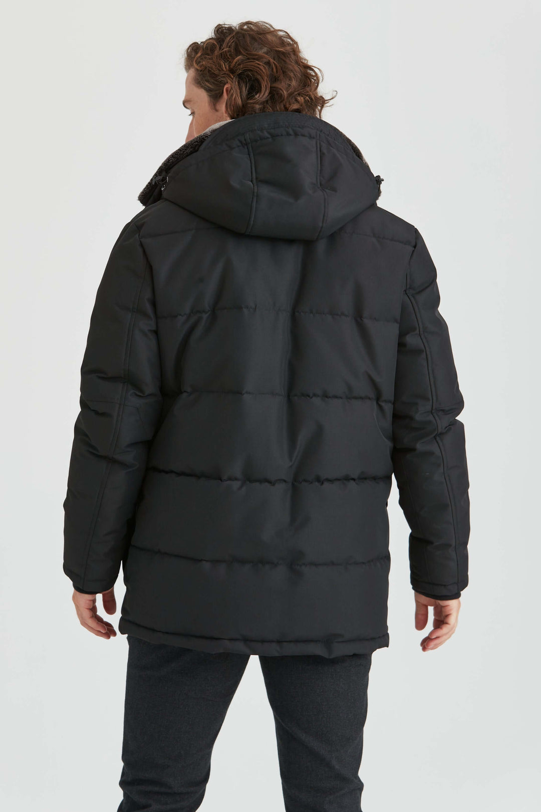 Svart City Parka