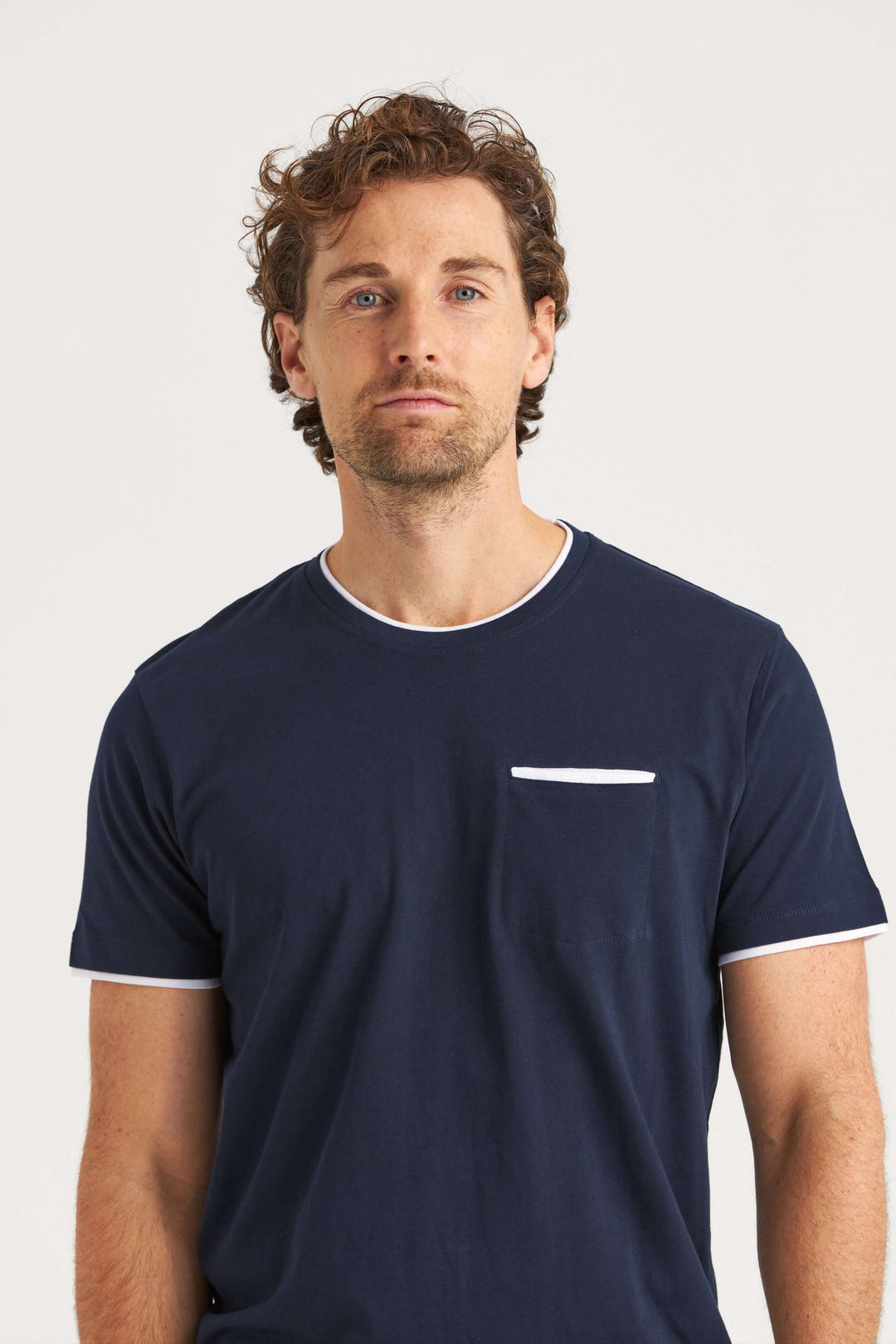 Pocket T-shirt Marinblå