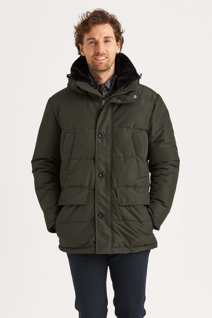 Mörkgrön City Parka