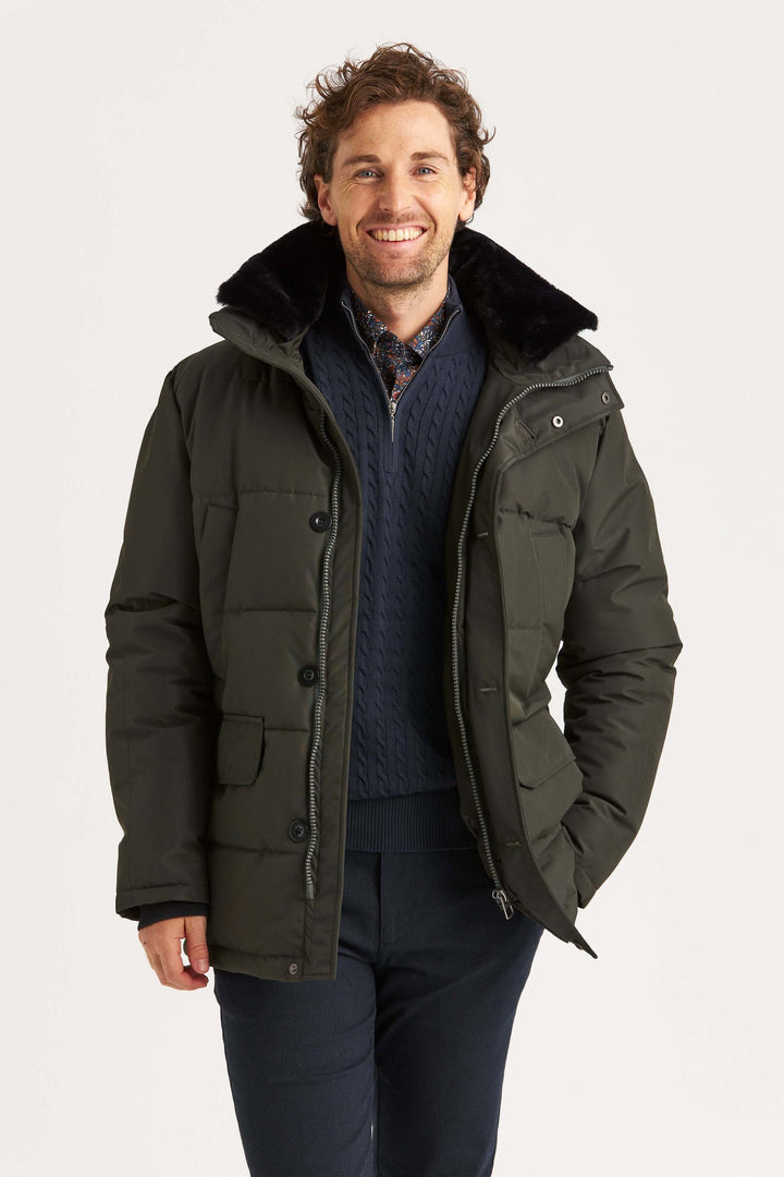 Mörkgrön City Parka